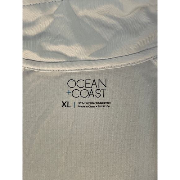 Ocean Coast White Quarter Zip XL‎ Thin Great for Layering Pre-owned - Picture 3 of 7